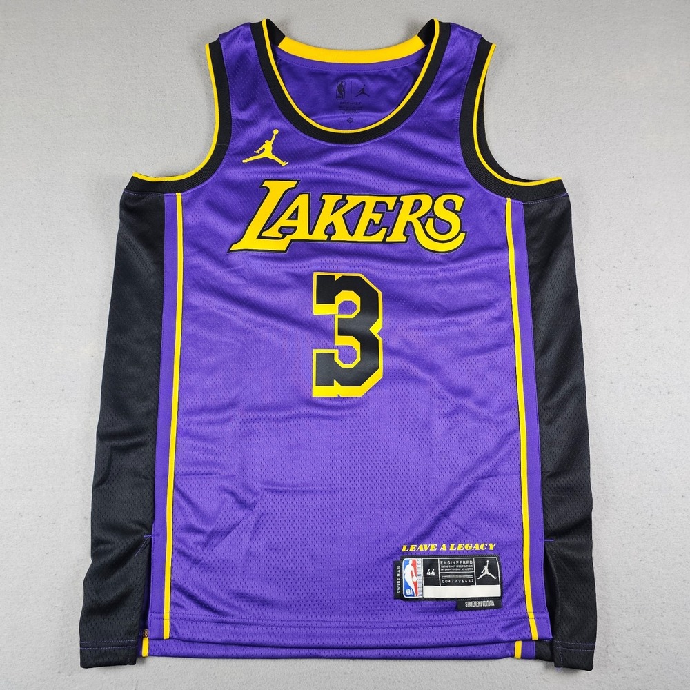 Anthony Davis Lakers Jersey Men Medium Purple Swingman Statement Edition Jordan